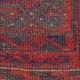 Handmade Vintage Rug Red Afghan Area Rug- 110x115cm