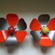 Sixties flower wall lamps