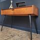 Vintage furniture with tapered legs, desk, console, dressing table.