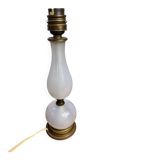 Glass and brass lamp