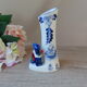 Vintage Small Porcelain Vase Delf Blue and White Heart Shape