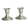 Pair of lightweight silver metal candlesticks