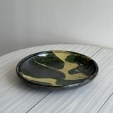 large colored terracotta ceramic dish
