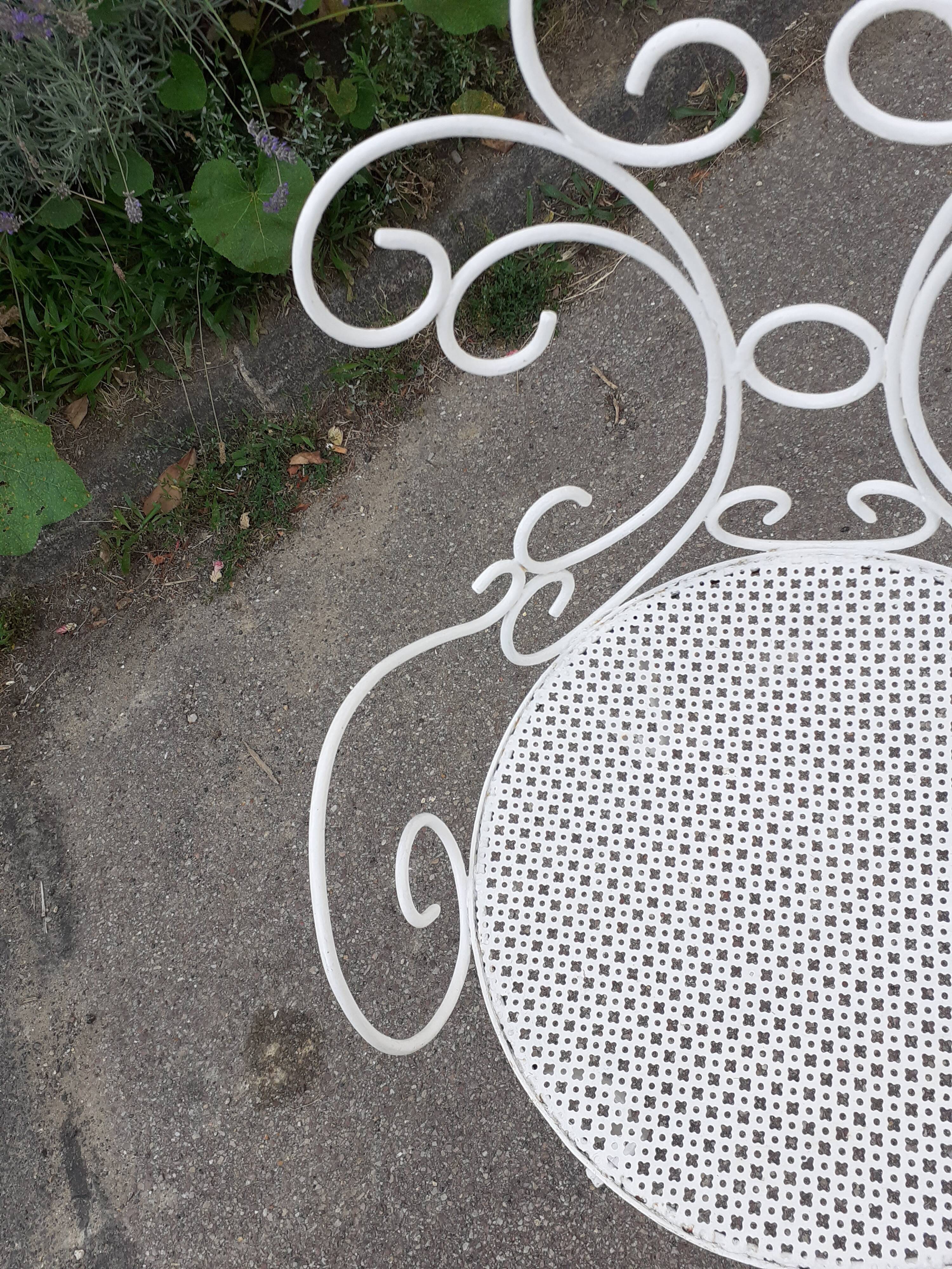 Old wrought iron garden furniture