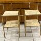 Pair of vintage marble and brass end tables 1970s