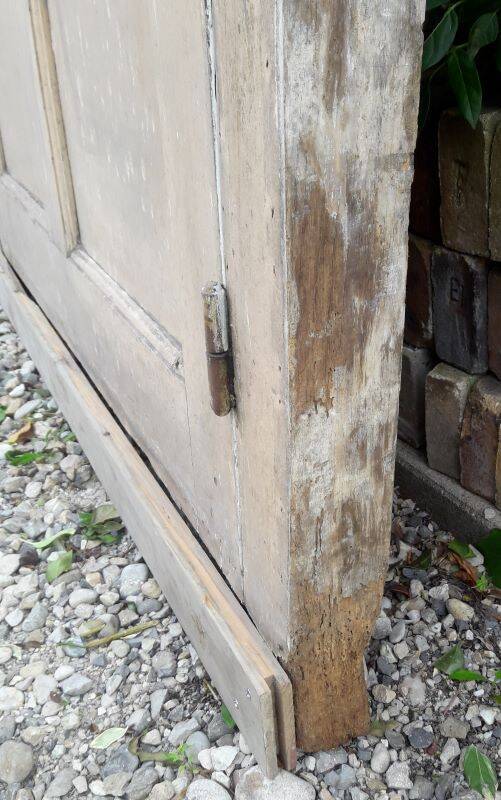 Old glazed door 211.5x105.5cm and its entrance door frame.