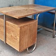 Bureau Bauhaus in ash veneer and tubular steel by Andre Lurcat