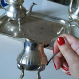 Silver metal coffee set