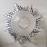 Tulipe de lampe verre irisé/argenté