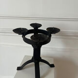 Brutalist wrought iron chandelier antique