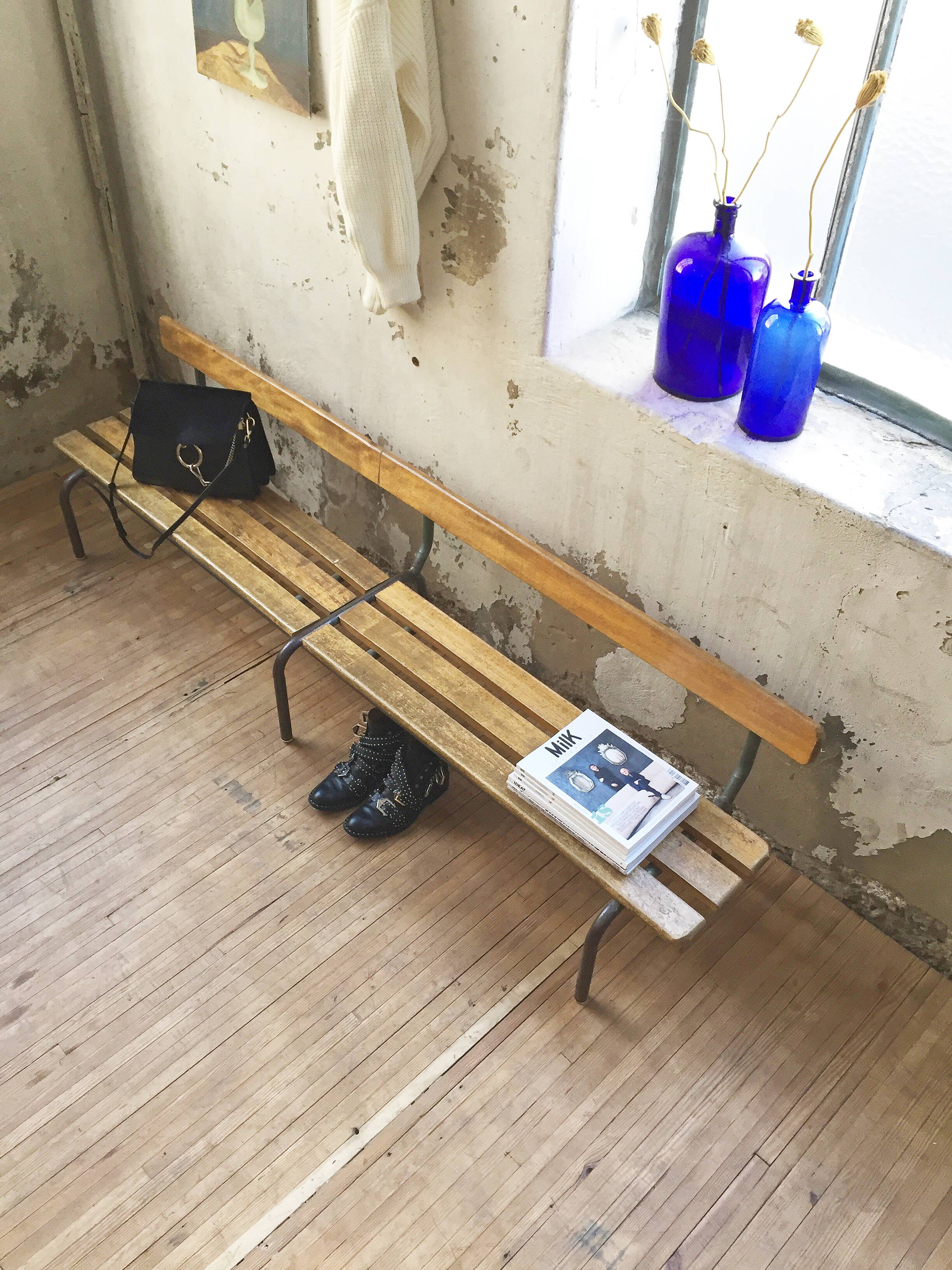 Bench school vintage 2 m