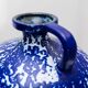 Vase en céramique émaillé bleu cobalt profond par VEB Haldensleben, style Fat Lava des années 1960.