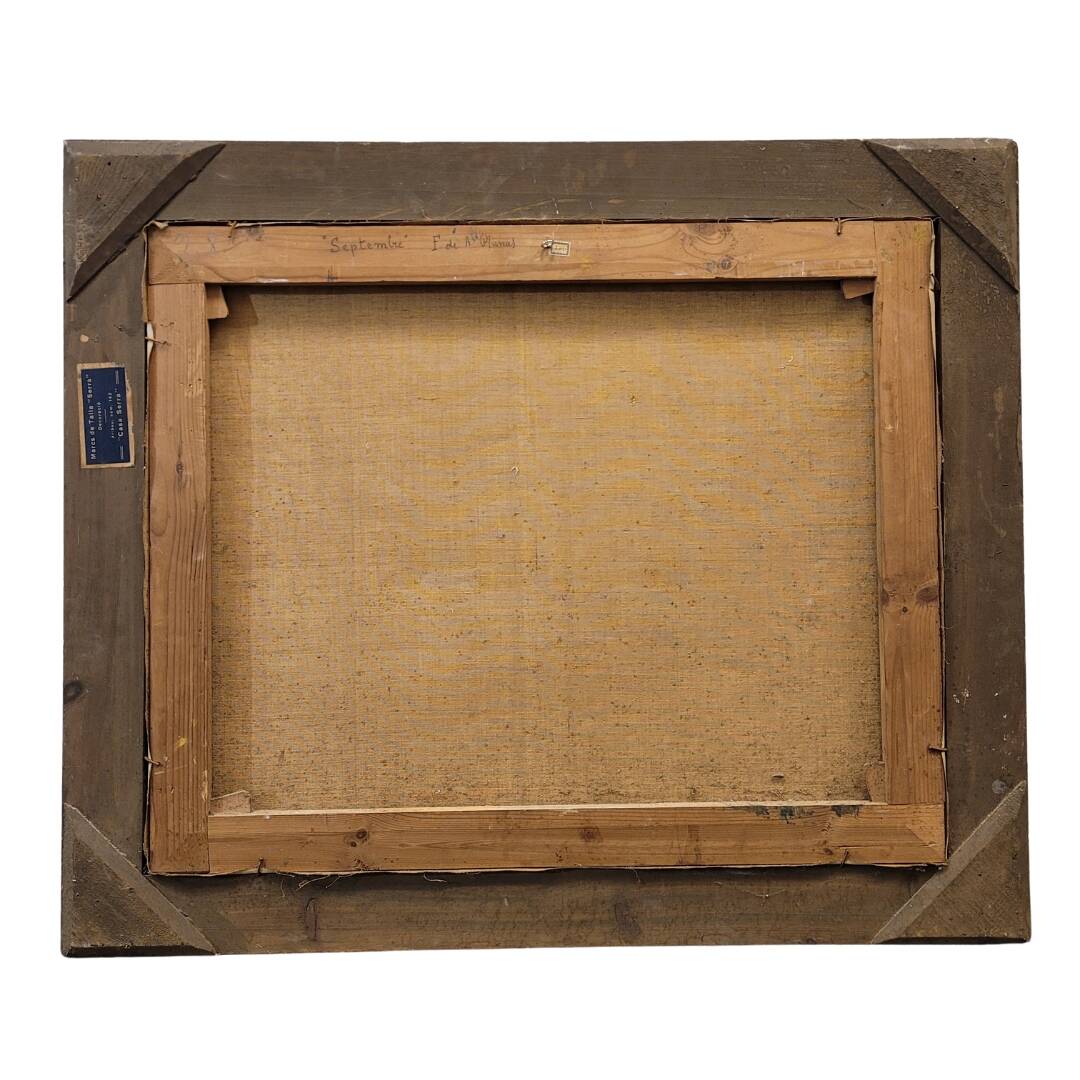 Oleo sobre lienzo “Setembre”, Francesc d’Assis Planas Doria, Escuela catalana, pp. s. XX - Catalonia,