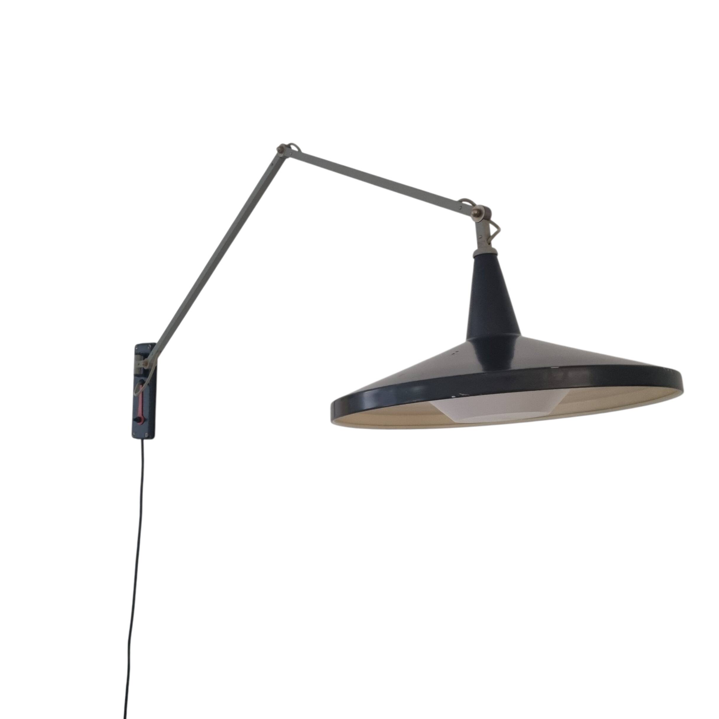 Wim Rietveld for Gispen 4050 'Panama ' lamp in Black, 1955