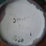 Pot a tabac lucien brisdoux. vernis vert et or. bon joint. vis de serrage i