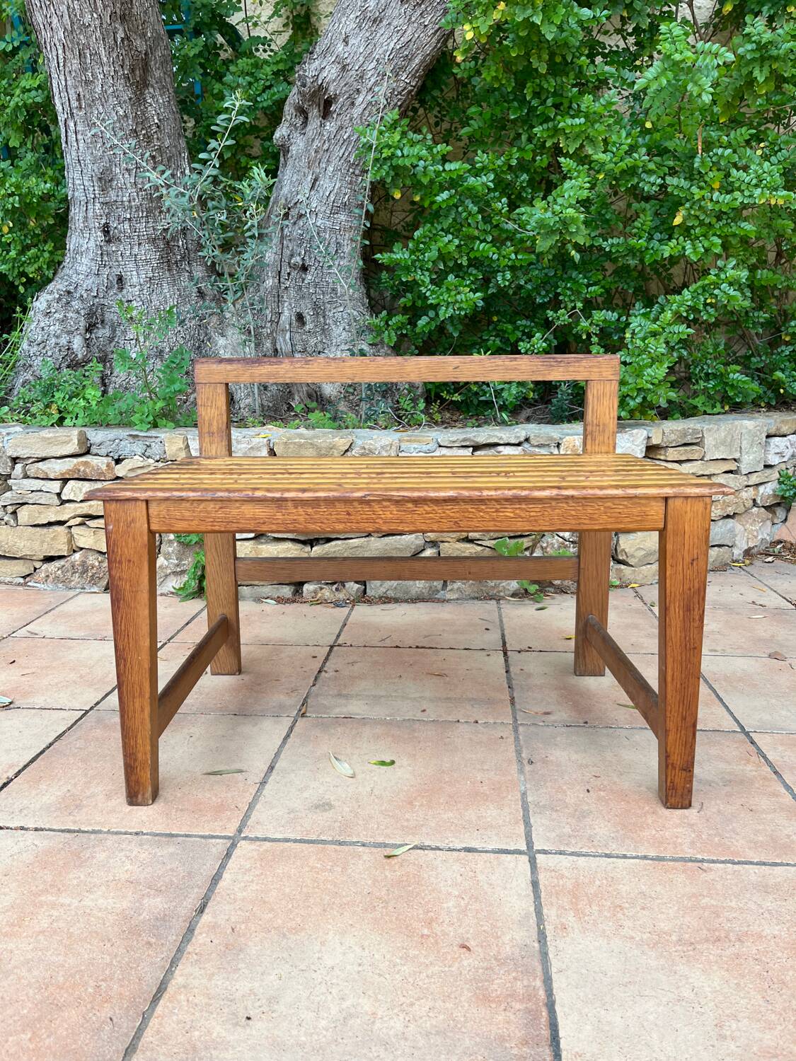 Small oak bench from the 50s
