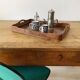 Old large wooden tray