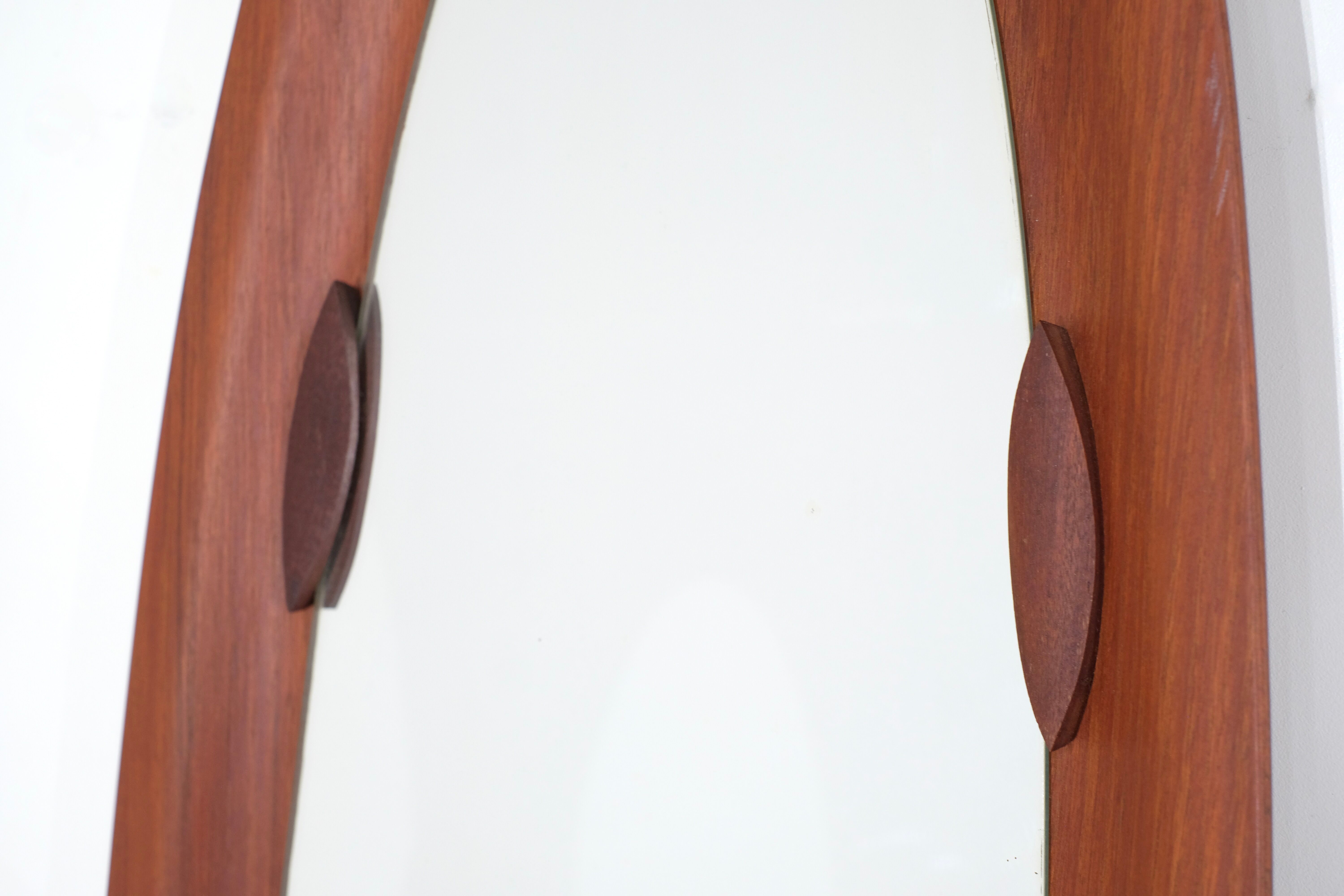 Wooden mirror, Italy - 1960s