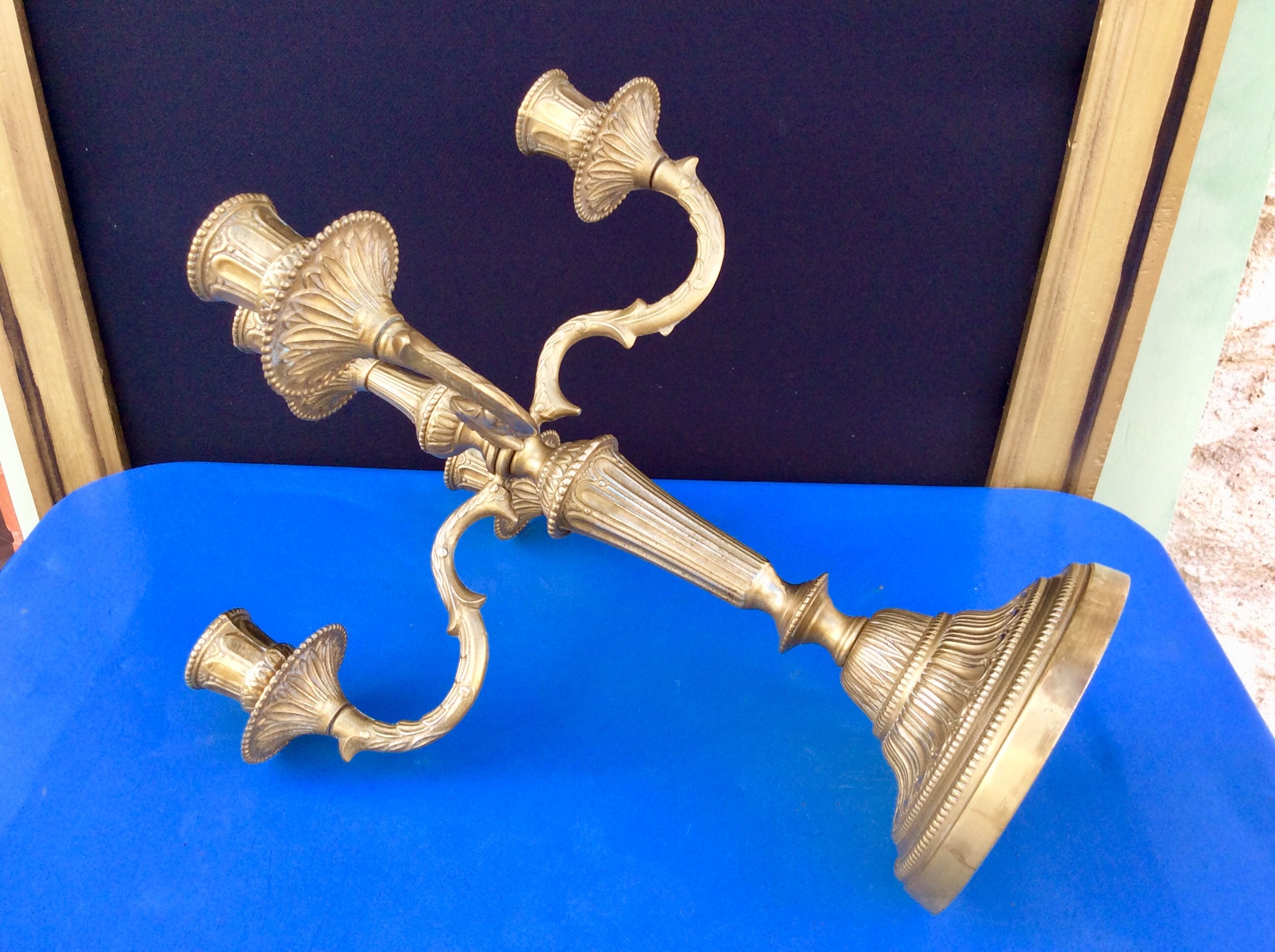 Pair of old candlesticks