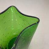 Murano Glass Bullicante Bubble "Green" Vase Element Shell Murano, Italy, 1970s