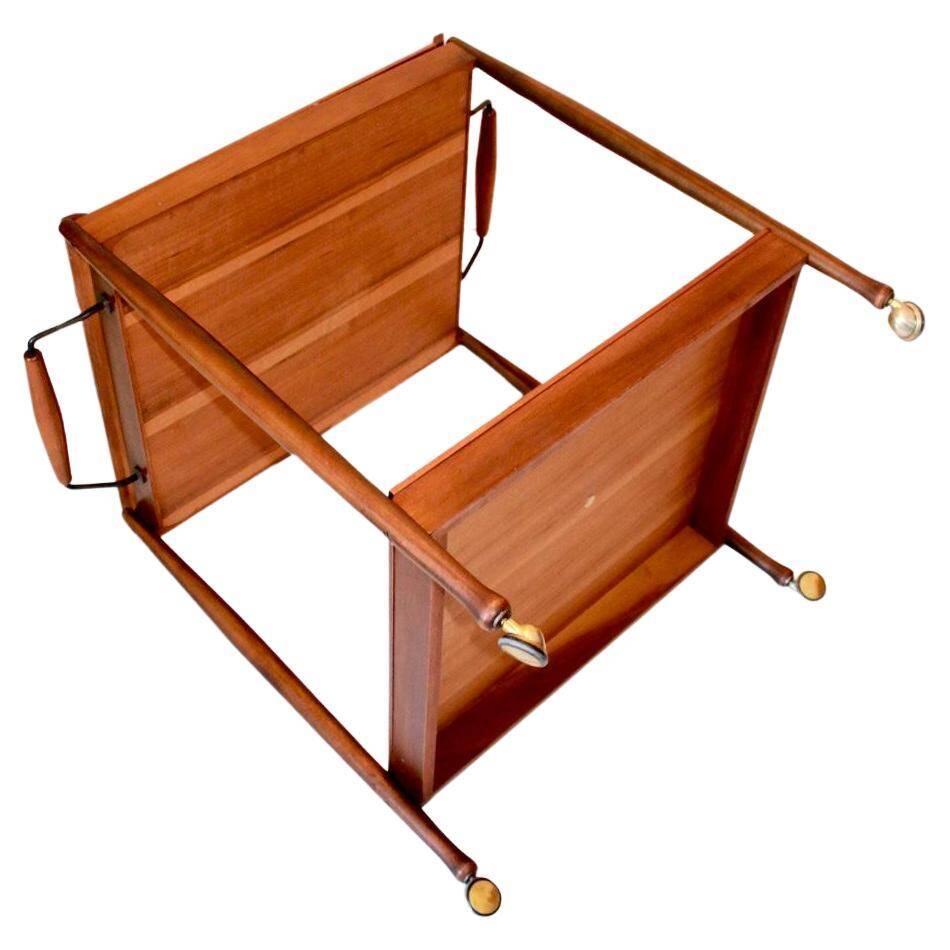 1950s vintage teak dessert trolley bar by "Fratelli Reguitti"