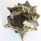 Kitsch ashtray, ceramics, shell shape, 50s