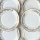 6 assiettes plates porcelaine blanche doré chauvigny limoges