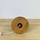 Black turned wood lamp seventies flower lampshade