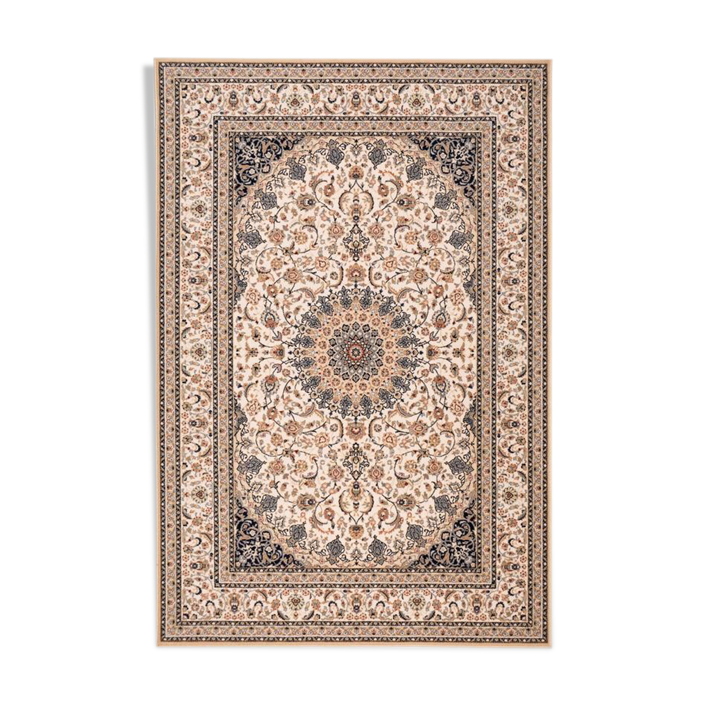 Beige and black persian carpet chaku 200x300 cm