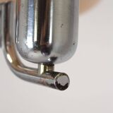 Lustre Art Déco Bauhaus chromé de Napako, ancienne Tchécoslovaquie, 1940