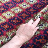 Fine Antique Turkmen Rug Wool Oriental Hand Made Rug 245x162cm Persian Vintage