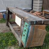 Old carpenter's workbench in its original condition