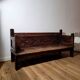 Antique carved solid wood bench from the early 20th century