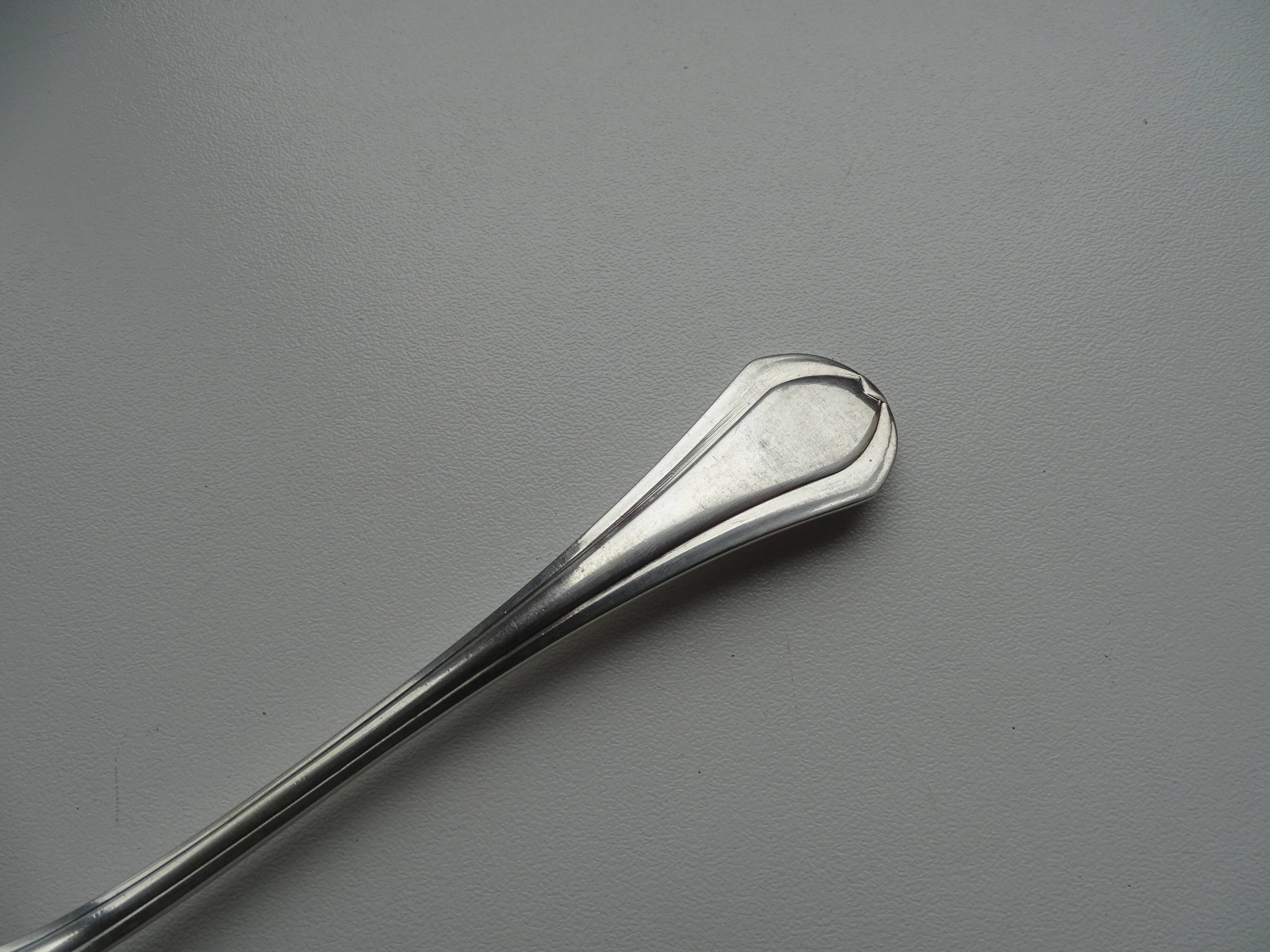 Christofle, 6 forks with silver metal desserts model Printania