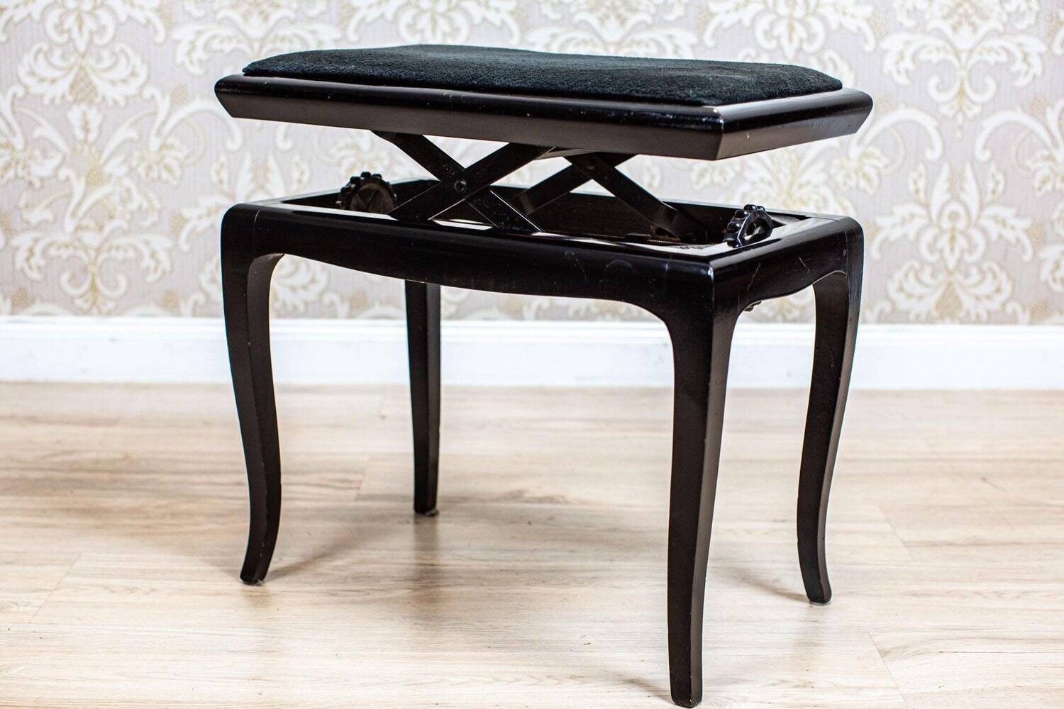 Black Piano Stool, 1950s