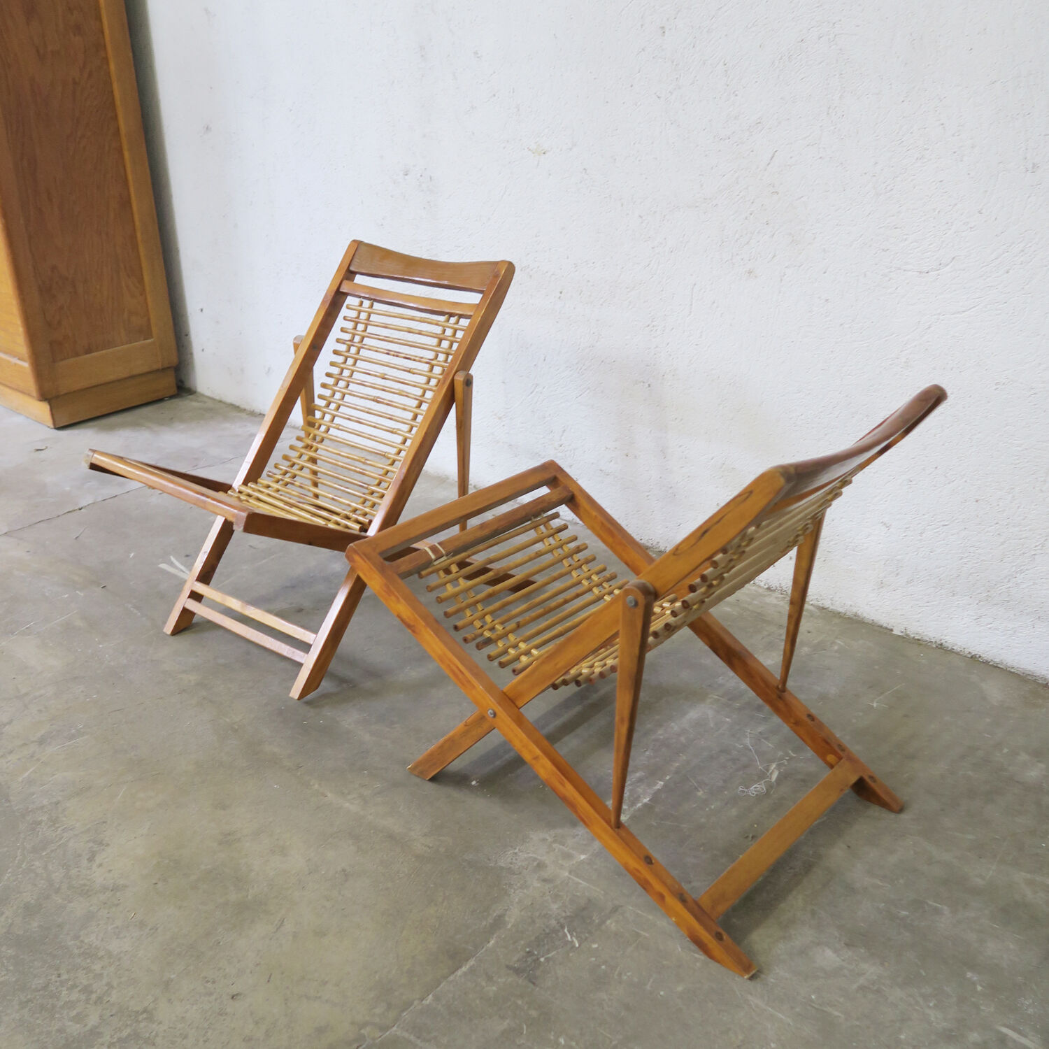 Pair of child sunbeds