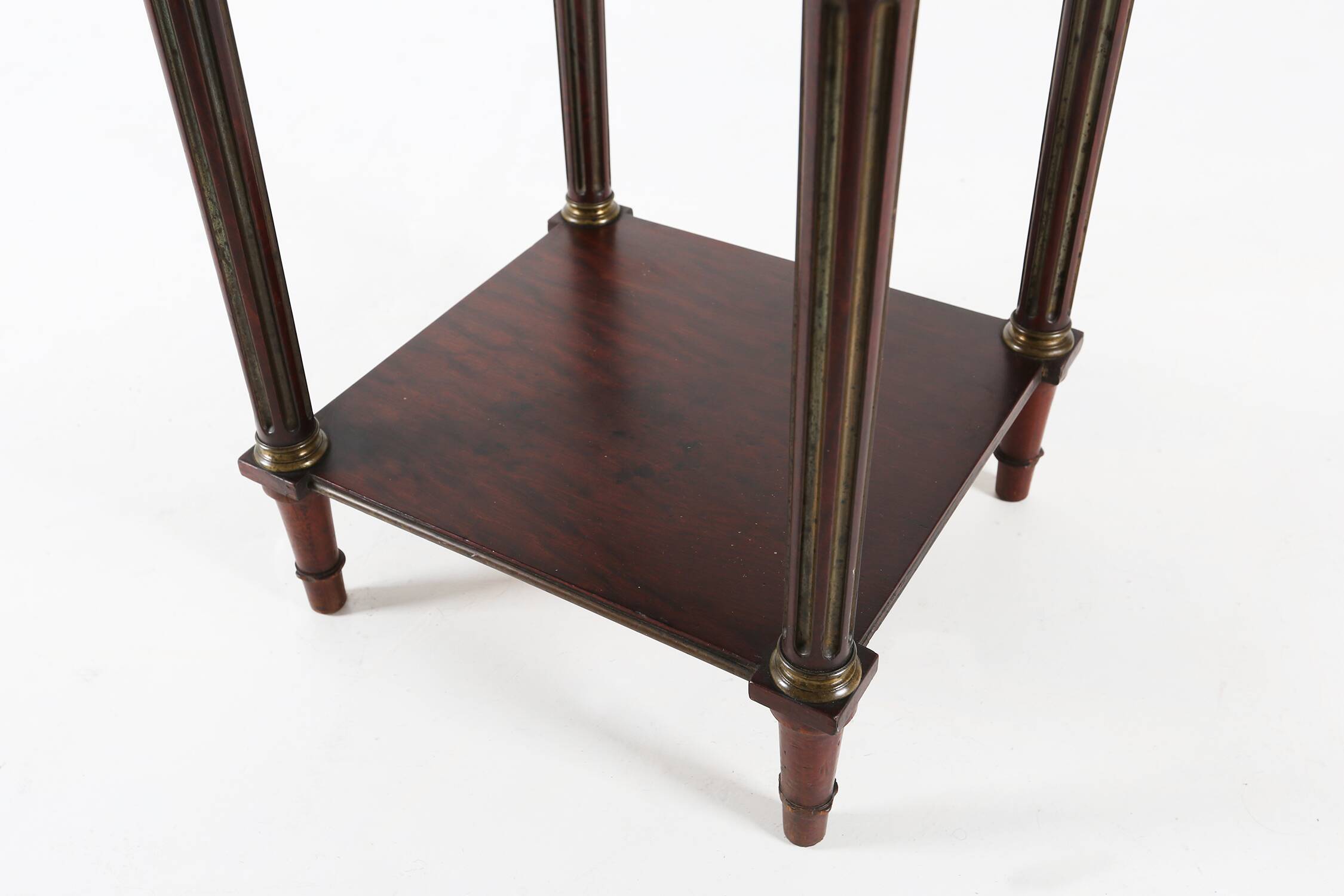 French 19th century Empire nightstand in wood with marble top