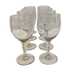 Set of 6 old glass carved Crystal