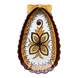 Small wall plate in Henriot Quimper earthenware, floral decoration.