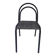 Industrial chair with a tubular metal frame in slate grey.