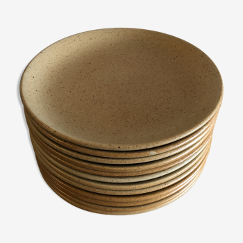 Suite of 12 flat plates made of sandstone