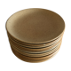 Suite de 12 assiettes plates en grès