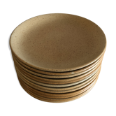 Suite of 12 flat plates made of sandstone