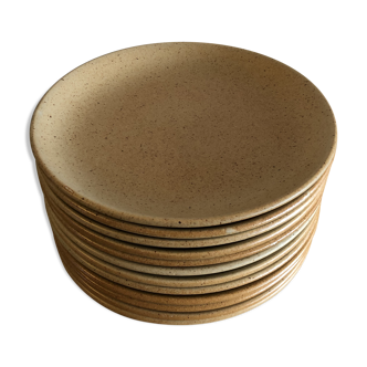 Suite of 12 flat plates made of sandstone