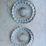 Pair Baccarat wine bottle coaster