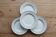 4 vintage flat plates from Gien – Black polka dot pattern