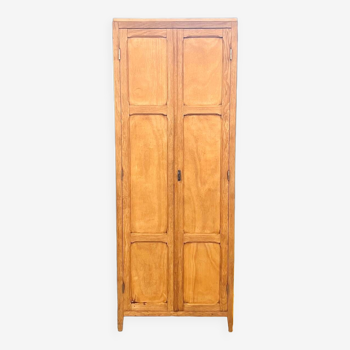 Parisian high cabinet in raw oak