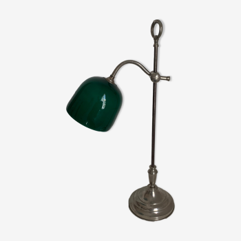 Vintage lamp 1920 monix nickel-plated metal celadon - 53 cm