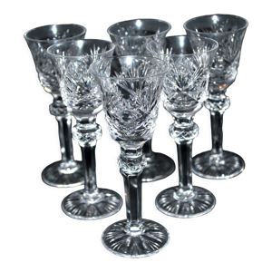Série de 6 verres à - cristal lorraine