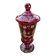Engraved crystal vase